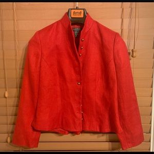 🔥Lauren Ralph Lauren, Red Military Blazer Size 4P